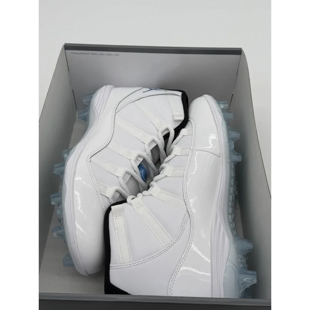 Size 9.5- Nike Air Jordan 11 Retro Legend Blue Mid TD Football Cleats HM7324-104
